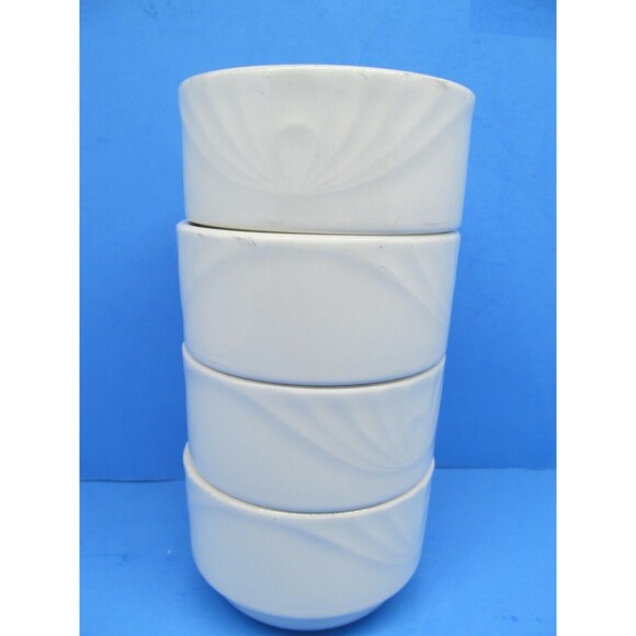 Dudson Olympus White Dessert Sauce Bowl Bundle Of 4 - Picture 7 of 10